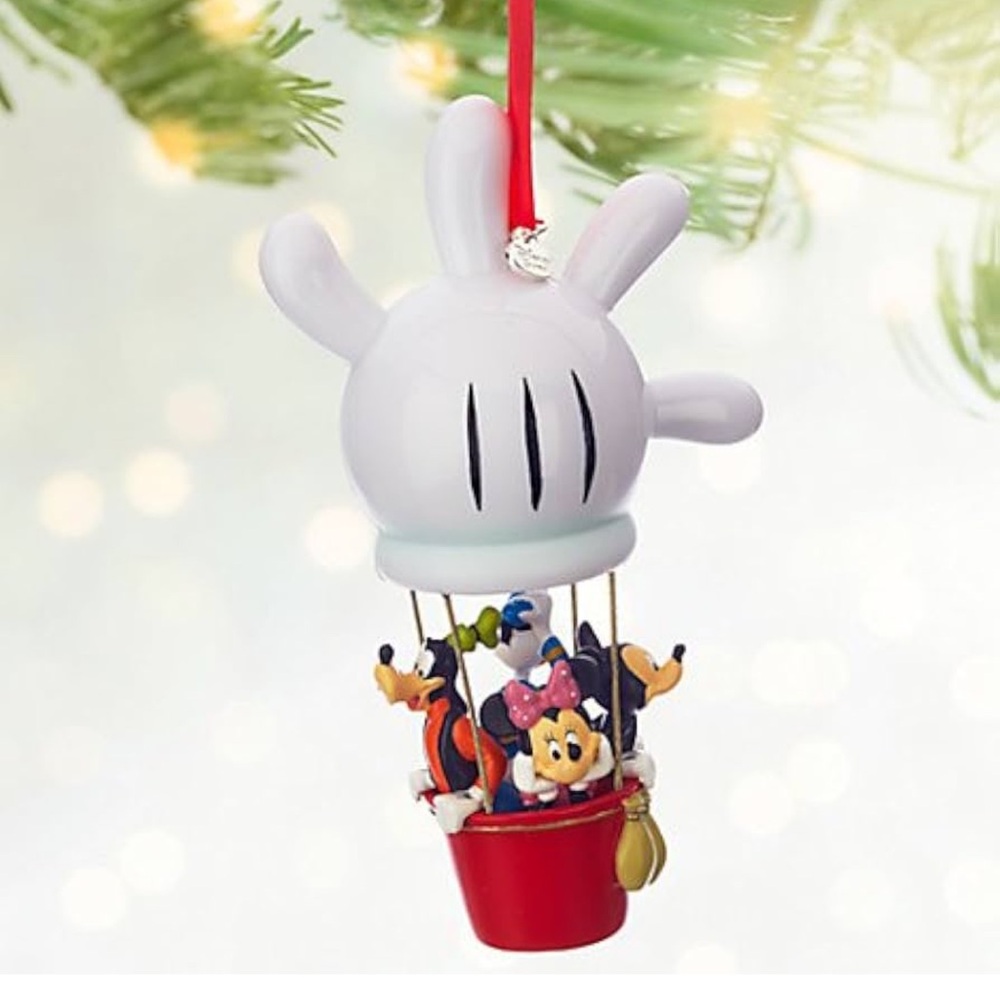 DISNEY MICKEY MOUSE HOT AIR BALLOON SKETCHBOOK ORNAMENT - Picture 2 of 7